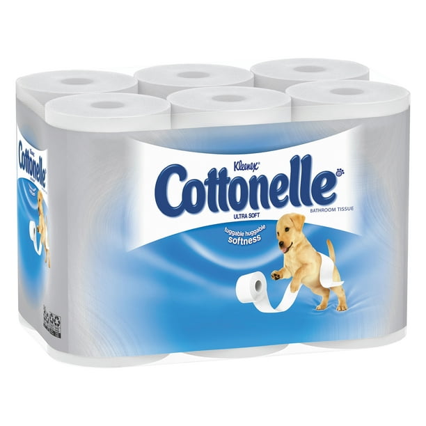 Cottonelle Ultra Soft Toilet Paper, 1Ply, 165 Sheets/Roll, 48/Carton