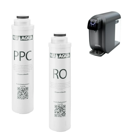 NU Aqua 8-Stage Countertop Reverse Osmosis Water Filter System With UV Sterilization Replacement Filter Set