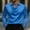Blue, variant on DJDLJWCJ Mens Long Sleeve Tee Shirts, Lapel Knit Solid Button Tee Men's Solid Shirt Breathable Pullover Shirt Blue