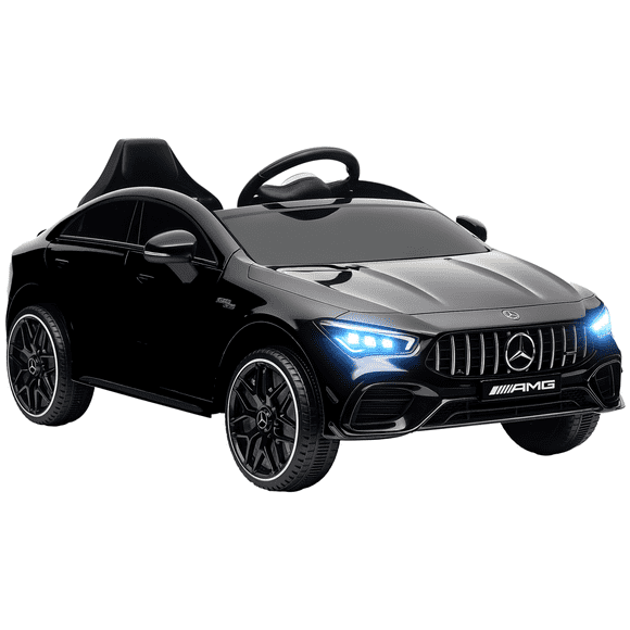Qaba Mercedes-Benz AMG CLA 45 Licensed 12V Ride on Car, Black
