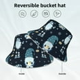 thumbnail image 6 of Balery Gnome and Snowflakes Sun Hats for Men Women Bucket Hat UPF 50+ Buckey Hat Boonie Hat Foldable UV Protection Hiking Beach Fishing Summer, 6 of 9