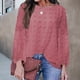 thumbnail image 2 of Blusa holgada con cuello redondo y lunares, blusa de manga larga transpirable a la moda para citas, 2 of 5