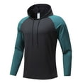 thumbnail image 3 of Under $10 Men's Dry-Fit Hoodie Sweatshirts Long Sleeve Moisture Wicking Lightweight Workout Athletic Active Gym Hiking Shirts, 3 of 4