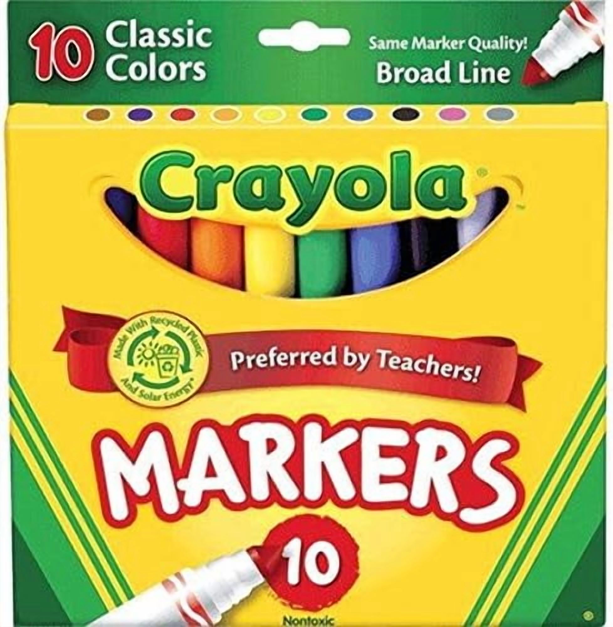 Crayola Color Max Washable Markers, Value Pack, Broad Point, Classic Colors, 480 Count, 48 Pack
