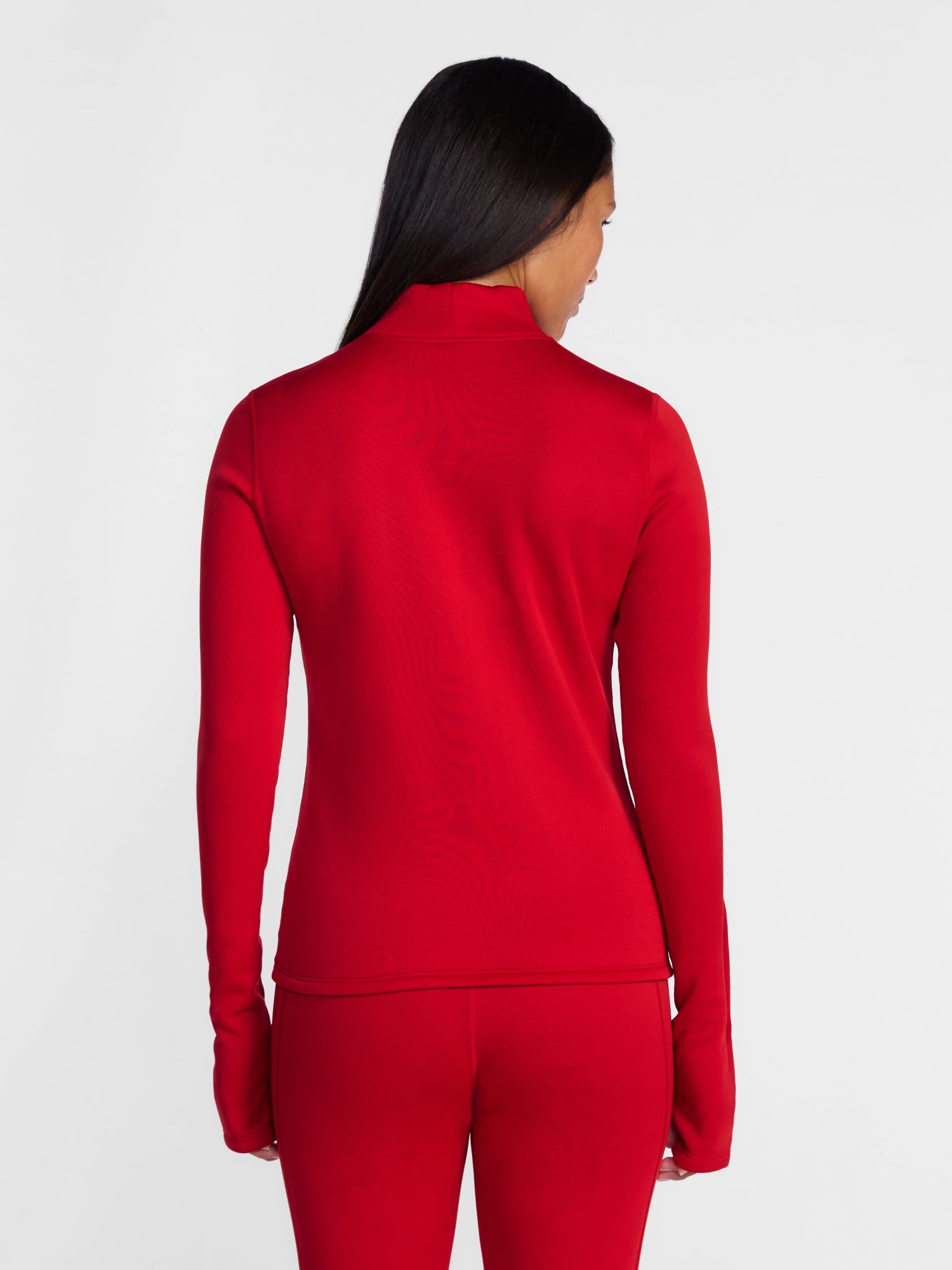 Ozark Trail Women's Warmest Thermal Long Sleeve Fleece Mockneck Top, Sizes XS-XXL