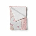 thumbnail image 2 of Gender Reveal Soft Flannel Fleece Blanket, Girls Baby with Teddy Bear Flowers Hearts and Polka Dots Print, Cozy Plush for Indoor and Outdoor Use, 50" x 70", Pale Pink and Sand Brown, by Ambesonne, 2 of 6