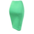 thumbnail image 2 of Thanth Women's Elastic Waist Band Streychy Midi Pencil Skirts (Plus Size Available), 2 of 4