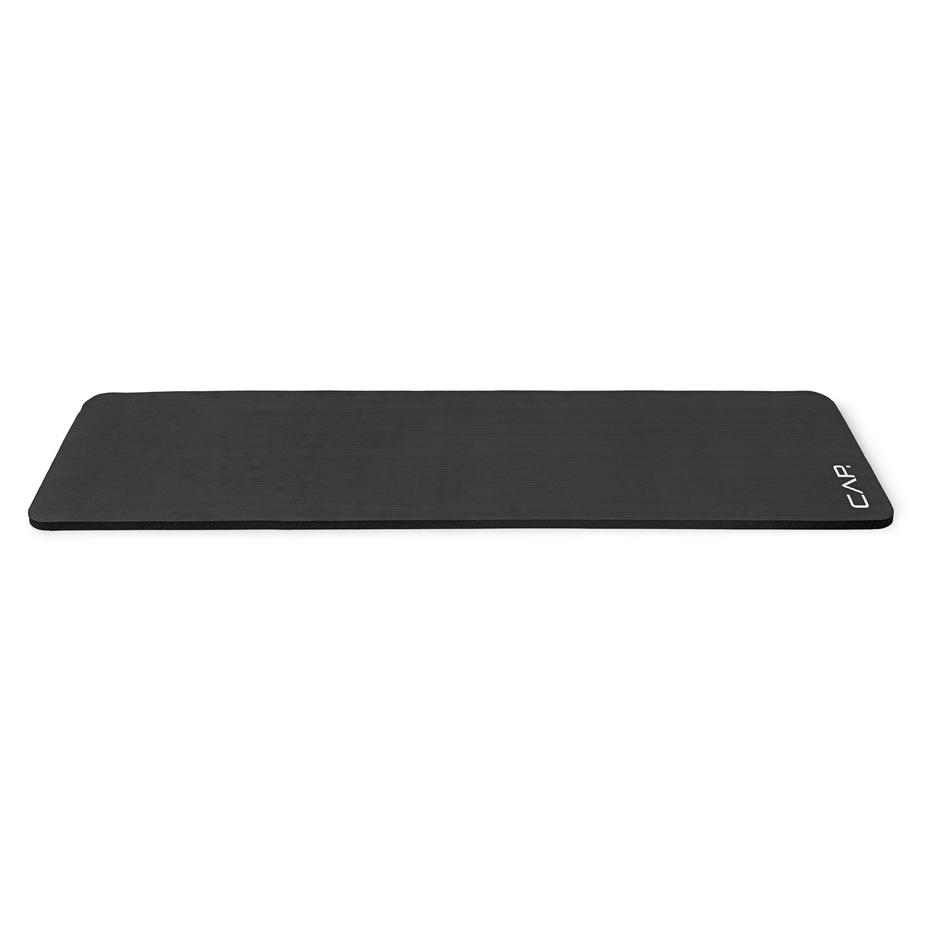 CAP High Density NBR Foam 1-inch Thick Exercise Yoga Mat with Carry Strap, 71"x24"x1" (25.4mm Thick), Black