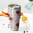 thumbnail image 4 of 30oz Pioneer Flower Floral Print Pattern Tumbler, Double Wall Vacuum Insulated Cup, BPA-Free Leak Proof Lid & Reusable Straws, Hot 12h, Cold 34h, 4 of 6