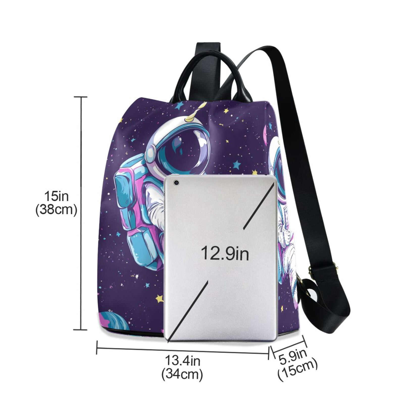 Unicorn Planet Astronaut Travel Laptops Backpack for Women Anti-theft Casual Work Bag Daypack Lightweight Laptop Bag