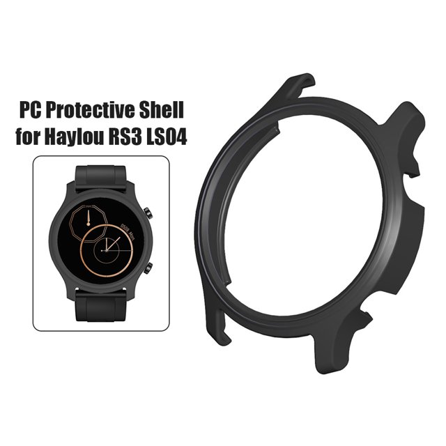 Funda protectora de reloj para Haylou RS3 LS04 Smartwatch Case Shell (negro)