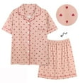 thumbnail image 2 of fatyb Womens Pajama Sets Button down Short Sleeve Shirts 2 Piece Matching Lounge Outfits with Shorts, 2 of 3