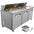 thumbnail image 1 of Mesa de Preparación Refrigerada VEVOR 72 pulgadas Tres Puertas, 1 of 9