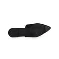 thumbnail image 5 of BLISSFUL STEP Women's Pointed Toe Flat V Shape Slides Mules Black (Size 9), 5 of 6