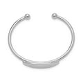 thumbnail image 2 of White Sterling Silver bracelet Bangle Rhod. Plated Polished ID Cuff Child's, 2 of 3