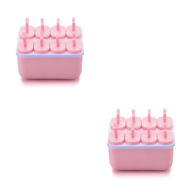 Naiovety Molde de helado de PP de 8 agujeros DIY, bandeja de paletas, herramientas de cubo, soporte para hacer sorbete de paleta congelada, helado DIY Type2 NO2 Naiovety CBP087661