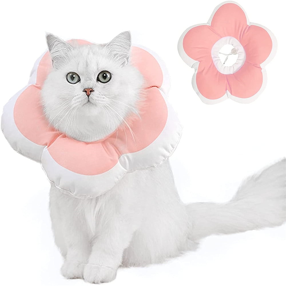 Cat Recovery Collar Cute Sun Flower Neck Cat Cones After Surgery