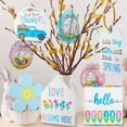 thumbnail image 2 of Brand Clearance! 5Packs PVC Tabletop Ornaments Fresh Flower Market Wooden Sign Rustic Hello Tiered Tray Decorations, 2 of 6