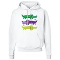 thumbnail image 2 of Inktastic Mardi Gras Holiday Alligators Adult Hoodie Sweatshirt, 2 of 4