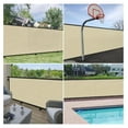 thumbnail image 6 of Privacy Fence Screen Heavy Duty Windscreen Fencing Mesh Fabric Shade Net Cover with Brass Grommtes for Outdoor Wall Garden Yard Pool Deck, 6'x28' Beige, 6 of 7
