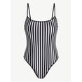 thumbnail image 5 of No Boundaries Sporty Stripe One-Piece Swimsuit, Women’s XXS-XXL, 5 of 5