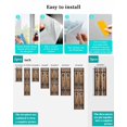 thumbnail image 7 of Window Privacy Film Rustic Wooden Door Stained Glass Window Film Decorative Sun Block Window Cover Brown Black Farmhouse Country Vintage Window Clings Static Adhesive Sticker for Bathroom 23.6"x59", 7 of 7