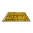 thumbnail image 2 of Ahgly Company Machine Washable Indoor Round Oriental Yellow Traditional Area Rugs, 6' Round, 2 of 4