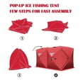 thumbnail image 4 of JoanKaren Pop Up Ice Fishing Tent,4-6 Person Insulated Mobile Ice Enclosure Shelter,Portable Hub-Style&Windproof and Warm,11.7 ft x 5.9 ft x 6.6 ft,Red, 4 of 7