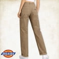 thumbnail image 5 of Dickies Womens Work Pants - Twill Cotton Slim Fit Roll Hem Carpenter Pants for Women with Pockets, 5 of 7