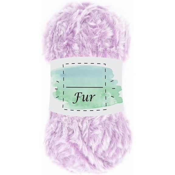 100% Polyester Soft Super Chunky Fluffy Faux Fur Knitting and Crocheting Yarn 3.52 oz (100gr) 71 yds (65 m)