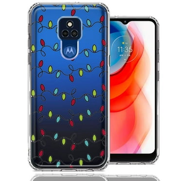 MUNDAZE For Motorola Moto G Play 2021 Vintage Christmas Lights Design Double Layer Phone Case Cover
