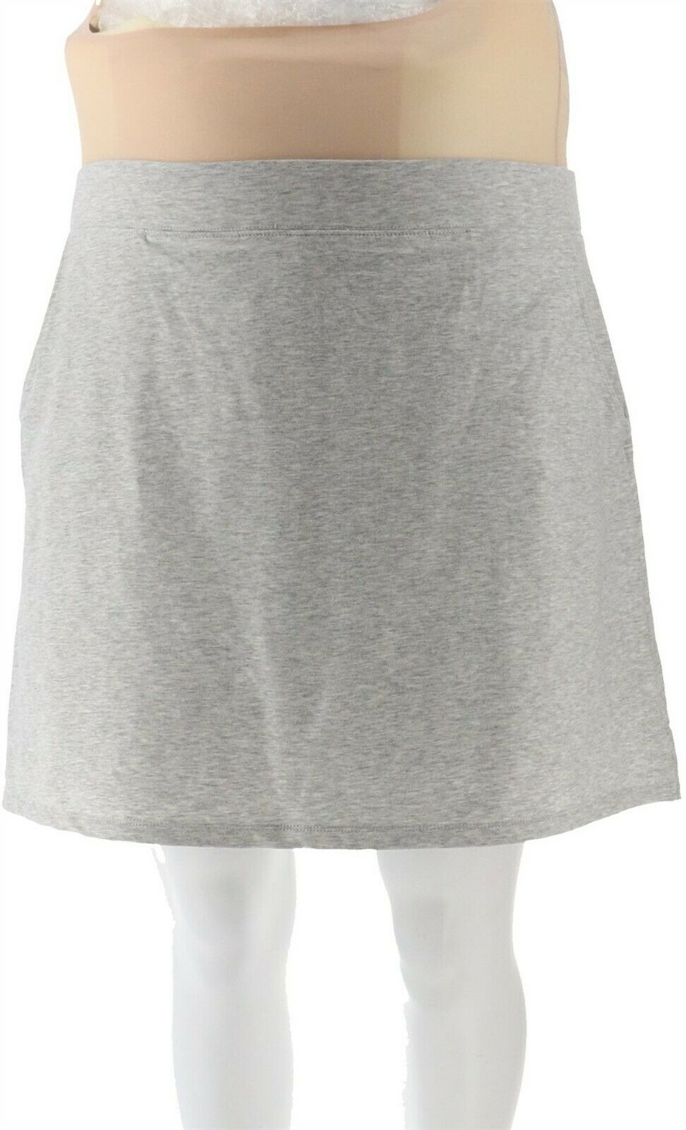 Denim & Co. Denim & Co Essentials PullOn Knit Skort Pockets Women's