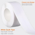 thumbnail image 2 of White Caulk Tape Waterproof Self Adhesive Toilet & Bathtub Sealant Strip Peel Stick Caulking for Floor Tile Corner Trim Shower Bathroom Accessories Better Than Silicone, 2 of 8