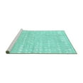 thumbnail image 2 of Ahgly Company Machine Washable Indoor Rectangle Solid Turquoise Blue Modern Area Rugs, 2' x 4', 2 of 4
