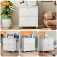 thumbnail image 7 of AOBABO&nbsp;2 Drawer&nbsp;Lateral File Cabinet with Wheels, Metal Filing Cabinet with Lock&nbsp;and Adjustable File Bars, Letter/Legal Size,for Office,Home,School,Assembly Required,White, 7 of 7