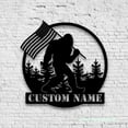 thumbnail image 4 of Craftnamesign Custom Sasquatch US Flag Metal Wall Art LED Light, Personalized Bigfoot Name Sign, 4 of 5