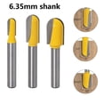 thumbnail image 5 of Lefu Long Blade Round Nose Wood Router Bit Long Reach Core Box Cutter 6.35mm Shank, 5 of 5