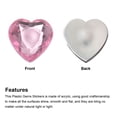 thumbnail image 4 of Uxcell 20Pcs Acrylic Heart Rhinestone 25mm Flat Back Plastic Gems for Jewelry Making, Light Pink, 4 of 7