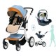 thumbnail image 3 of New 3 in 1 Baby Stroller with car seat,High Landscape baby Carriage Light Newborn Pram Luxury stroller shock absorption fold ShopWise Round, 3 of 12