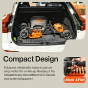 SuperHandy 4-Wheel Mobility Scooter - Lightweight, Foldable, 48V 2Ah Li-Ion Battery, Adjustable, Flat-Free Tires, 330lbs Capacity (Orange & Black)