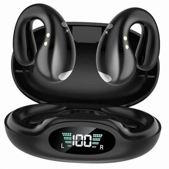 RHEA- Open Ear Bone Conduction Headphones Enhanced Comfort Wireless Black S19