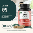 thumbnail image 4 of Life 360+ SKN Q-10 220 cápsulas colágeno hidrolizado Vitamina E Coenzima Q10 suplemento Alimenticio, 4 of 7