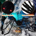 thumbnail image 6 of Juiluna 50" Giant Voice Control Spiders, Halloween Hairy Spiders Set with 12Ft Web, 20 Small Spiders for Halloween Indoor Outdoor Decorations, 6 of 8