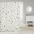 thumbnail image 2 of Manfei Minimalist Stars Shower Curtain 72Wx72L,Sprinkle Print Bathroom Curtain,Gray Purple, 2 of 5