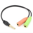thumbnail image 1 of 3.5mm Audio Splitter Adapter Cable Headphone Splitter Male To Dual Female MP3 MP4 Stereo Plug Adapter For Laptop Mic Headset, 1 of 8
