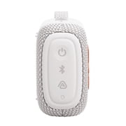 JBL Go 5 - Ultra-portable waterproof and drop-proof speaker with JBL legendary sound and ambient edge lighting - White