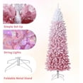 thumbnail image 4 of Eastvita 6-Foot Pink Gradient Pre-Lit Pencil Tree Artificial Christmas Tree with 100 Dual-Color LEDs, 4 of 6