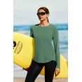 thumbnail image 5 of Pinspark UPF 50+ Rash Guard for Women Hiking Shirt Quick Dry Workout Top Long Sleeve Crewneck Running Shirts, 5 of 5