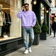 thumbnail image 6 of Men's Crewneck Pocket Sweatshirt Long Sleeve Relaxed Fit Chest Pocket Soft Casual Basic Pullover Sweatshirt, 6 of 6