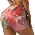 thumbnail image 1 of Balery Refreshing Watermelon Slices Pantalones cortos de entrenamiento estampados para mujer, sin costuras, ajustados, para gimnasio, yoga, correr, deportes, ejercicio activo, fitness.-XX-Large, 1 of 8